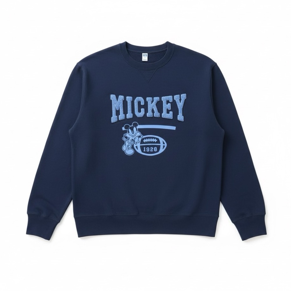 Uniqlo UT x Disney Mickey Football Navy Crewneck Sweater